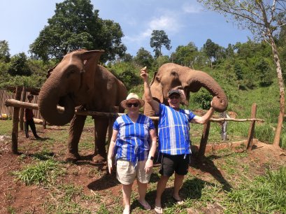 Full-day Trip Elephant Care + rafting and Mokfah waterfall Program C (No ridding)