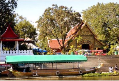 港口乘船游览湄萍河 (Maeping River Cruise) + 泰北咖喱面条