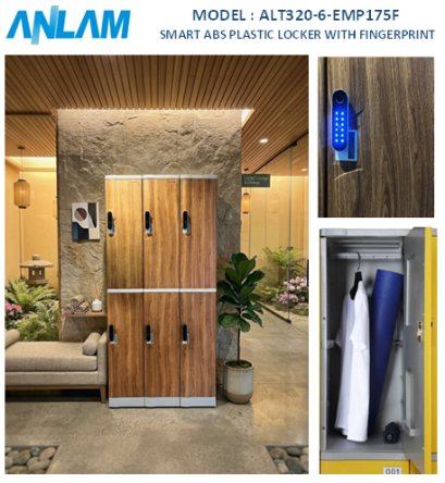 Smart ABS Plastic Locker เปิดด้วย ลายนิ้วมือ รหัส และ บัตร