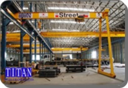 เครนสนามขาสูง 1 ข้าง แบบคานเดี่ยว