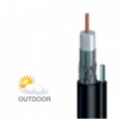 สายนำสัญญาณรุ่น : CCTV500M  สีดำ  มีสลิง ยี่ห้อ LEOTECH (dBy)