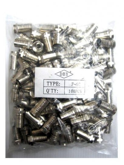 Connector  F-TYPE RG.6U แบบบีบ ยี่ห้อ LEOTECH (dBy)