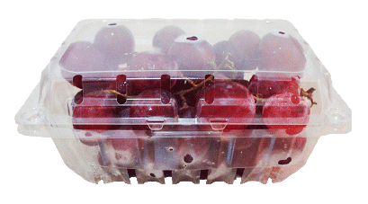 กล่องใส่องุ่น 500 กรัม มีรูระบาย