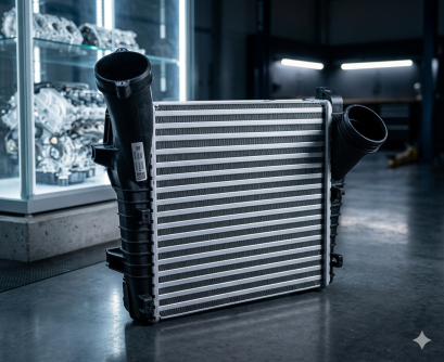 95511063911  อินเตอร์คูเลอร์ซ้าย  INTERCOOLER - LEFT  Genuine Porsche left-side intercooler (charge air cooler)  Porsche Cayenne