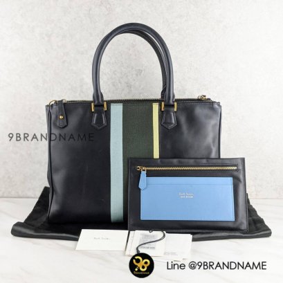 U​ S​ E​ D-P​ A​ U​ L​ S​ M​ I T H Tote​ Bag​ Double​ Zip​ Black