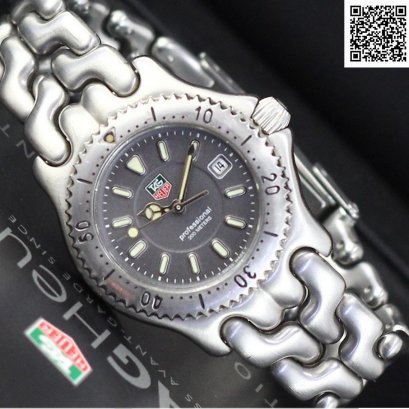 Tag Heuer Fishbone Professional Stainless Steel Quartz Dial Gray Sapphire Cryatal 200Meters