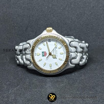 T​ag​ Heuer​ ก้างปลา​ Chronometer Authentic Steel หน้าขาว​ ขอบ18k​