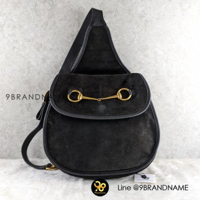 GU​C​C​I Vintage​ Suede​ Horsebit​ Sling​ Bag​