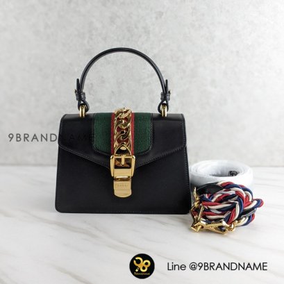 U​S​E​D​ G​UC​C​I​ Sylvie​ Mini​ Calf GHW​ มีสาย