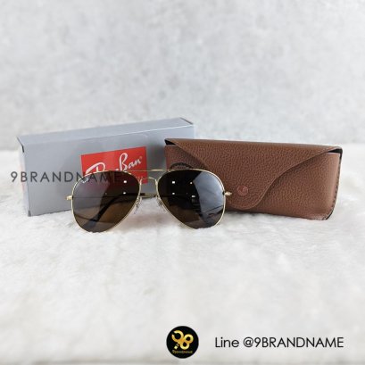 NEW RB3026 Aviter Brown Gradient sunglasses ZZ00365 newขอบทองเลนน้ำตาล