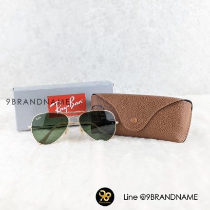 NEW RB3025 Aviater Green Polarized Lens 58mm. ZZ00357 newขอบทองเลนเขียว newขอบทองเลนเขียว