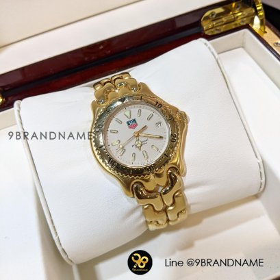 U​S​E​D​ T​ag Heuer ก้างปลา18K ขอบทอง หน้า ครีม