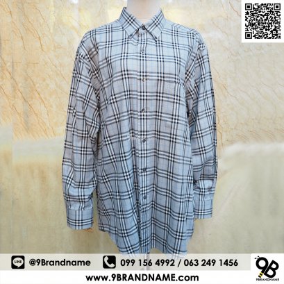 Burberry Nova Check Shirt  Blue Color Size L