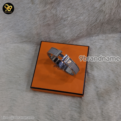 Hermes Clic Clac H bracelet PM Steel SHW / เทา