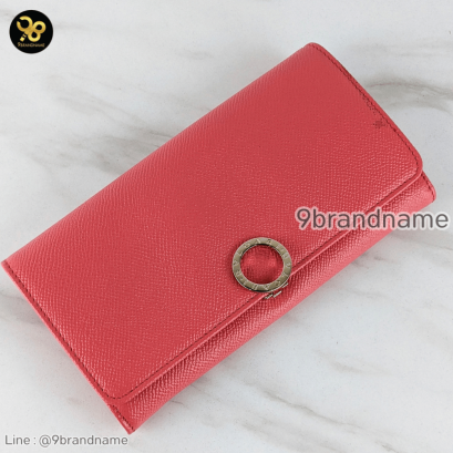 Bvlgari Wallet Calf ชมพู แบรนด์เนมมือสอง
