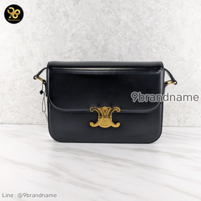 Celine Classique Triomphe Bag In Glossy Calfskin Leater