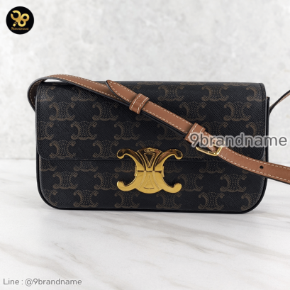 Likenew Celine Claude Triomphe Shoilder Bag Trimphe Canvas #CI00060