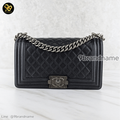 Chanel Boy 10 Black Caviar RHW