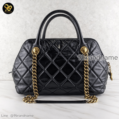 Chanel Castle Rock Bowling Bag Lambskin Leather GHW