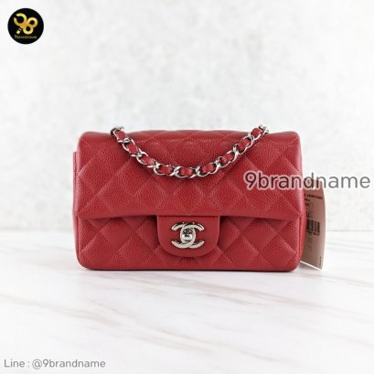 Chanel Classic 8 red cavier shw Caviar