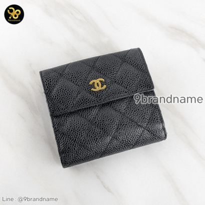 Chanel Compact Double wallet in caviar
