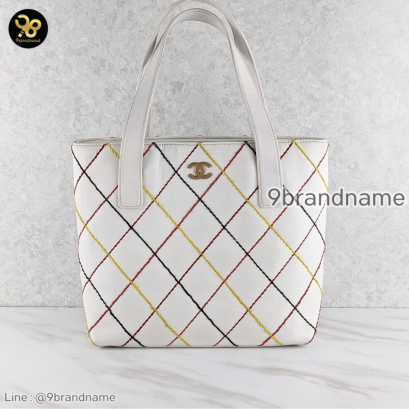 Chanel Vintage White Vivian totebag Leather