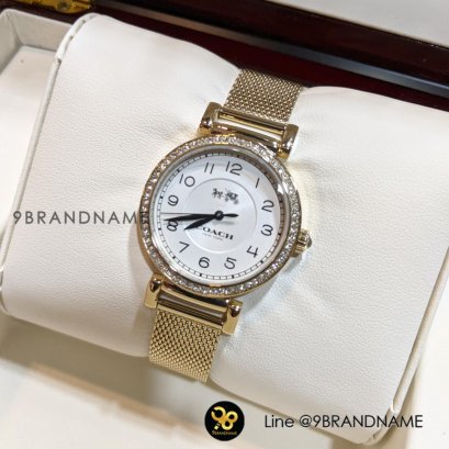 Coach (ขอบเพชร หลักตัวเลข สายทอง) Ladies Coach Madison Watch 14502652