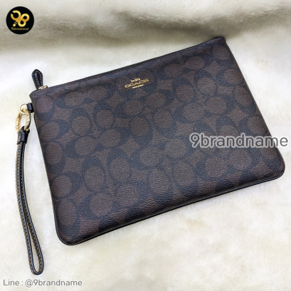 Coach Pouch Trio In Blocked Signature Canvas