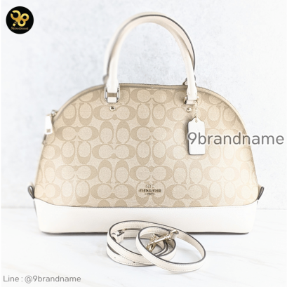 Coach  SIERRA SATCHEL IN SIGNATURE COACH F37233 IMITATION-GOLD/LIGHT-KHAKI/CHALK