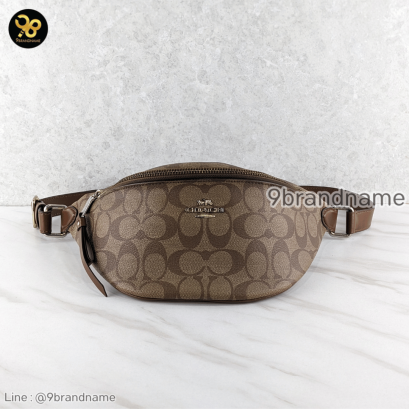 Coach Signature Crossbody Bag Waist Brown แบรนด์เนมมือสอง