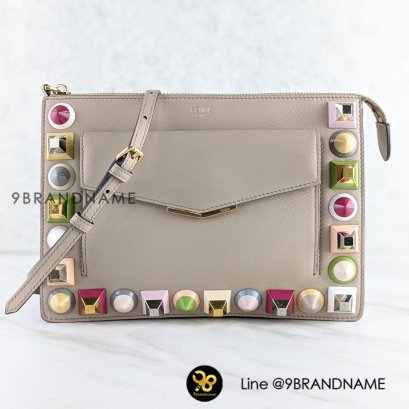 Fendi Clutch &amp; Crossbody GHW Calf เบจ