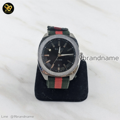 Gucci YA142305 GG2570 40MM Men's Red and Green Nylon Watch