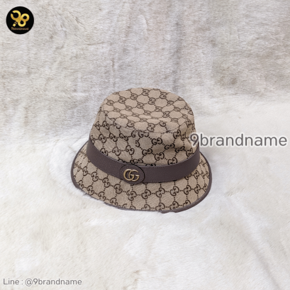New Gucci GG Canvas Bucket Hat Beige Brown