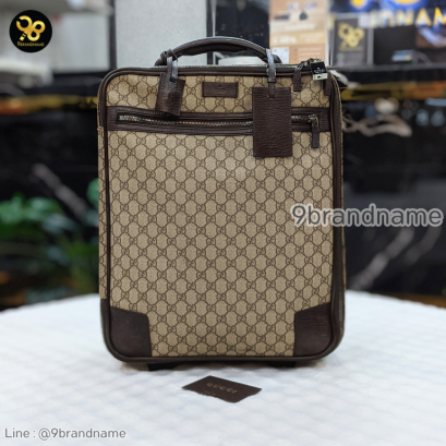 Gucci GG Supreme Suitcase Travel Bag Beige 131170 Canvas แบรนด์เนมมือสอง
