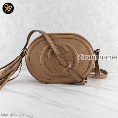 Gucci Soho 747779 Shoulder Bag Leather Beige Women's