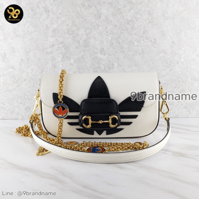 Gucci x Adidas Horsebit 1955 Leather East West shoulder bag Calf