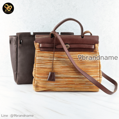 Hermes Vibrato Herbag 31 Leather Orange Multicolor	แบรนด์เนมมือสอง