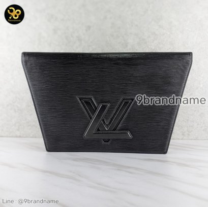 Louis Vuitton	Vintage trapeze gm black epi leather