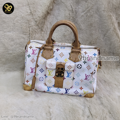Louis Vuitton Speedy Multicolor White Canvas