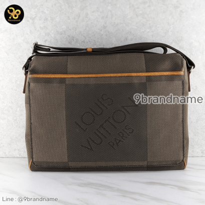 Louis Vuitton Terre Damier Geant Messenger cloth weekend bag