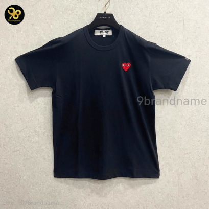 New PLAY Mini Heart T-Shirt Black