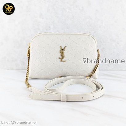 YSL	Mini Gaby Quilted Blanc Vintage Leather Shoulder bag	Lamb