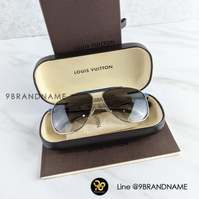 Louis Vuitton Attitude Pilot Z0657U Sunglasses Metal Blue Silver