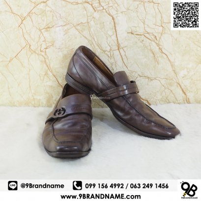 Gucci Vintage pointed toe loafers leather  Brown Color Size 42