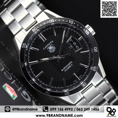 TAG Heuer Men's WV211M.BA0787 Carrera Automatic Black Dial Stainless Steel Man Size