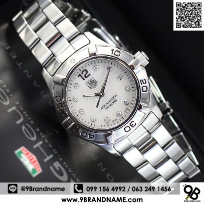 Tag Heuer Aquaracer White Pearl Diamond  Lady Size 27 mm