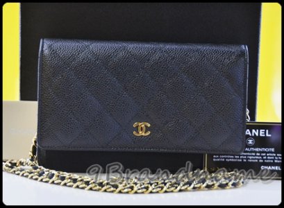 Chanel Wallet On Chain WOC Black Caviar GHW กระเป๋าสตางค์พร้อมสายสะาย crossbody สารพัดประโยชน์  สีดำคาเวียร์ อะไหล่ทอง สุดฮ็อต