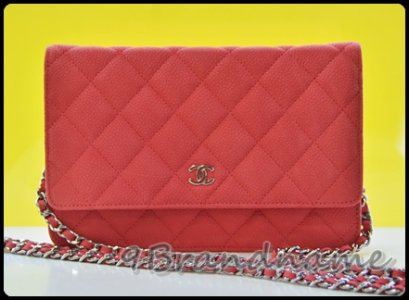 Chanel Wallet On Chain WOC  RED Suede Caviar SHW กระเป๋าสตางค์พร้อมสายสะาย crossbody สีใหม่ล่าสุดแดงคาเวียร์หนังด้าน ส่วยไม่เหมือนใครค่า