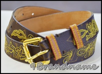 Louis Vuitton Belt Dentelle Limited Size 80 เข็มขัดผู้หญิง ปักดิ้นทอง รุ่น ลิมิเต็ด สวยไม่เหมือนใคร และหายากากค่ะ