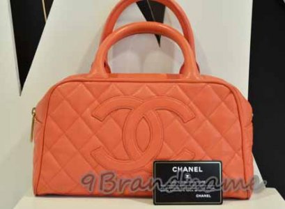 Chanel Boston Cavier สีส้มโอโรสสดใส สภาพดีค่ะ